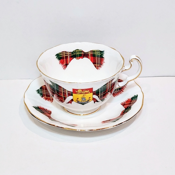 Adderley New Brunswick tartan 1959 fine bone china tea cup and Saucer - Picture 3 of 8
